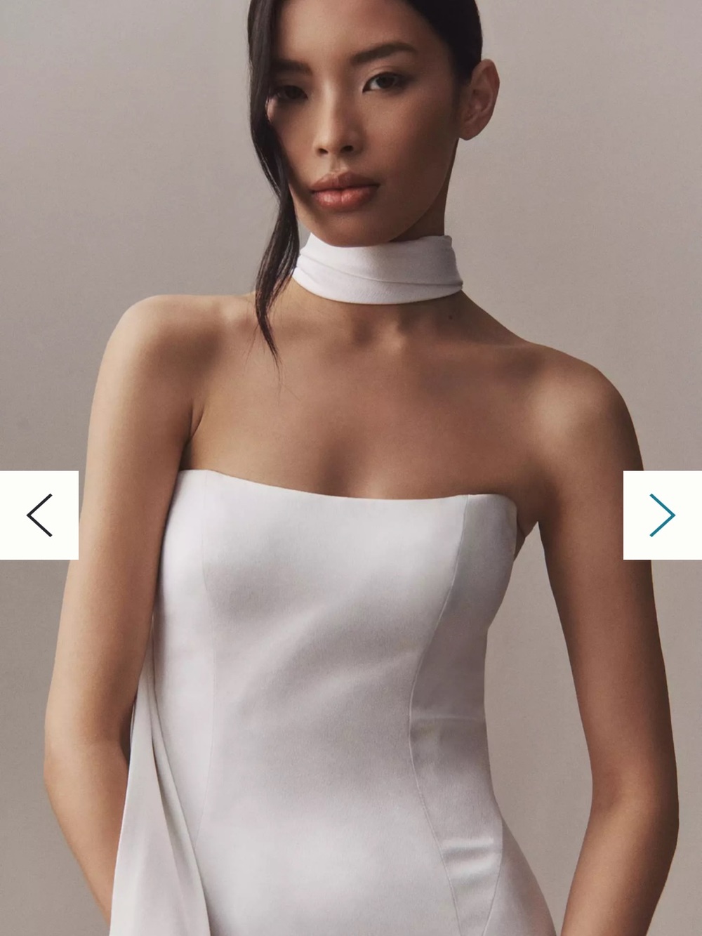 Jenny Yoo Ivory Strapless Wedding Gown with Removable Choker